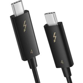 img 4 attached to 2.3FT Thunderbolt 4 Cable, 40Gbps Data Transfer & 100W Charging, TB4 Cable Compatible with USB-C USB4 USB3 Thunderbolt 3/2 - Supports 8K@60Hz or Dual 4K Video