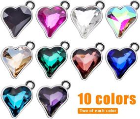 img 3 attached to Pendants Rhinestone Bithstones Heart Shaped Necklace