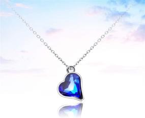 img 1 attached to Pendants Rhinestone Bithstones Heart Shaped Necklace