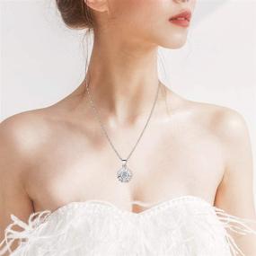 img 3 attached to 🌼 Dainty Daisy Flower Necklace with Sparkling Cubic Zirconia: Sun Flower, Chrysanthemum Clavicle Necklace