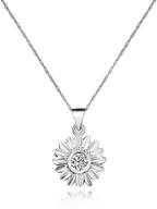 🌼 dainty daisy flower necklace with sparkling cubic zirconia: sun flower, chrysanthemum clavicle necklace logo