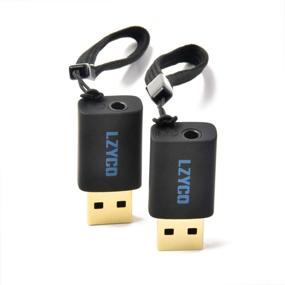 img 4 attached to LZYCO Audio Adapter - USB to Headphone Jack Adapter with 3.5mm TRRS Aux, Integrated Audio/Mic, 2pcs Black