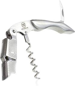 img 3 attached to Stagg's Brands Premium Double Hinged Waiter's Wine Corkscrew: High-Quality Stainless Steel Wine Key for Waiters, Bartenders, and Sommeliers