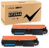 🖨️ v4ink compatible cf294a toner cartridge replacement for hp laserjet pro m118dw - black ink - 2 pack logo