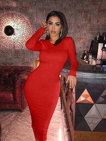img 1 attached to 👗 XXTAXN Women's Sleeve Office Bodycon Dresses: Flattering Women's Clothing