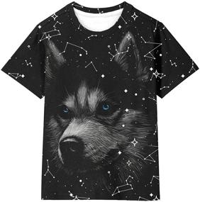 img 4 attached to Asylvain Animal Kids Girls' Shirts: Stylish Tops, Tees & Blouses