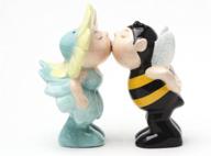 🌼 pacific giftware flower and bee kissing salt & pepper shaker set: quirky and unique tabletop decor logo