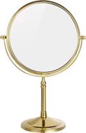 💄 dowry 10x magnification vanity makeup mirror - tabletop two-sided swivel with gold finish logo