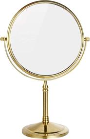 img 4 attached to 💄 DOWRY 10x Magnification Vanity Makeup Mirror - Tabletop Two-Sided Swivel with Gold Finish