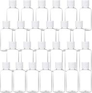 🧴 25 set of 50ml clear plastic travel size bottles with flip cap - hdpe squeezable refillable toiletry/cosmetic bottles, oval design logo