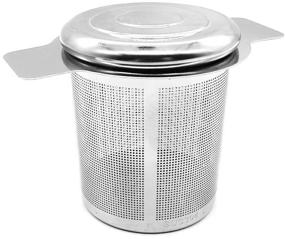 img 2 attached to 🍵 Xloey Loose Leaf Tea Steeper: Stainless Steel Tea Basket and Infuser with Fine Mesh Filters for Steeping Tea and Coffee in Teapots, Mugs, Cups - Equipped with Double Handles for Easy Hanging