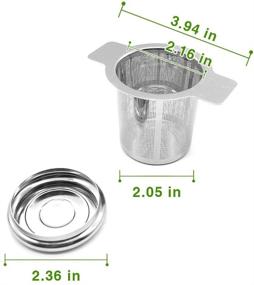 img 3 attached to 🍵 Xloey Loose Leaf Tea Steeper: Stainless Steel Tea Basket and Infuser with Fine Mesh Filters for Steeping Tea and Coffee in Teapots, Mugs, Cups - Equipped with Double Handles for Easy Hanging