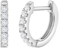 💎 sterling silver huggie earrings with clear stones - girls' jewelry logo