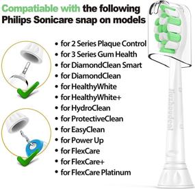 img 1 attached to Jiuzhoudeal Replacement Brush Heads for Phillips Sonicare - 10-Pack Compatible with W2 DiamondClean ProtectiveClean 4100 5100 6100 Electric Toothbrush HX6064