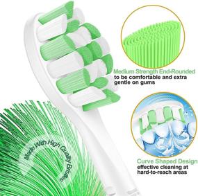 img 3 attached to Jiuzhoudeal Replacement Brush Heads for Phillips Sonicare - 10-Pack Compatible with W2 DiamondClean ProtectiveClean 4100 5100 6100 Electric Toothbrush HX6064