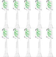 jiuzhoudeal replacement brush heads for phillips sonicare - 10-pack compatible with w2 diamondclean protectiveclean 4100 5100 6100 electric toothbrush hx6064 logo