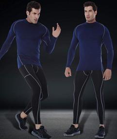 img 2 attached to 🏃 SILKWORLD Long-Sleeve Compression Shirt for Men – Base-Layer Running Top