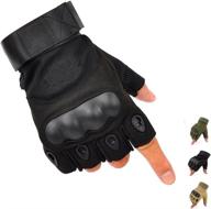 🧤 k-mover outdoors camping half finger gloves: tactical fingerless gloves for shooting, hunting, motorcycling & climbing logo