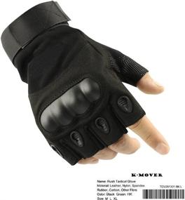 img 3 attached to 🧤 K-mover Outdoors Camping Half Finger Gloves: Tactical Fingerless Gloves for Shooting, Hunting, Motorcycling & Climbing