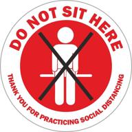 🚫 premium social distancing stickers decals to keep you safe: here logo