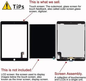 img 1 attached to ✨ Enhanced iPad Air 2 A1566 A1567 Touch Screen Digitizer Replacement - Compatible with A-MIND (Black) - Includes Screen Protector & Repair Tools