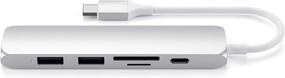 img 3 attached to 💻 Satechi Slim Aluminum Type-C Multi-Port Adapter V2 - USB-C PD, 4K HDMI (60Hz), Micro/SD Card Readers, USB 3.0 - for 2020 MacBook Pro, 2020 iPad Pro - Silver