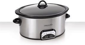 img 3 attached to 🍲 Crock-Pot SCCPVP600-S Smart-Pot 6-Quart Slow Cooker - Stainless Steel Powerhouse with Brushed Finish - 6 Qt Capacity