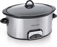 🍲 crock-pot sccpvp600-s smart-pot 6-quart slow cooker - stainless steel powerhouse with brushed finish - 6 qt capacity логотип