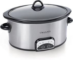 img 4 attached to 🍲 Crock-Pot SCCPVP600-S Smart-Pot 6-Quart Slow Cooker - Stainless Steel Powerhouse with Brushed Finish - 6 Qt Capacity