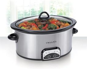 img 2 attached to 🍲 Crock-Pot SCCPVP600-S Smart-Pot 6-Quart Slow Cooker - Stainless Steel Powerhouse with Brushed Finish - 6 Qt Capacity