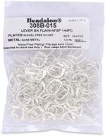 beadalon 144 piece plain lever silver logo