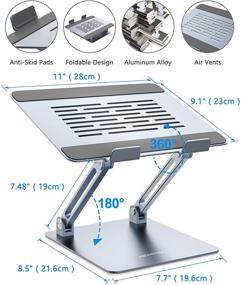 img 1 attached to Настольная подставка для ноутбука AboveTEK. Настройка угла наклона, алюминиевое исполнение.