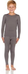 img 4 attached to 👕 Thermajohn Cozy Thermal Underwear Set for Boys with Fleece Lining - Ultra Soft Long Johns