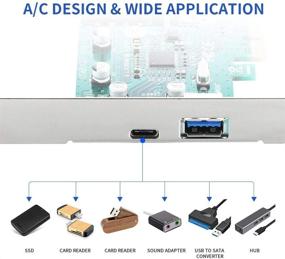 img 1 attached to 💻 UCEC USB 3.1 ПКИК-карта - Двухпортовая супер быстрая карта расширения PCI Express 10Gbps типа A и типа C для Windows Server, XP, 7, Виста, 8, 8.1