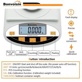 img 2 attached to 🔬 Bonvoisin 500Gx0.001G Electronic Scientific Analytical Scale