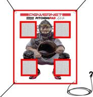 powernet german marquez pitching pad: premium 4-pocket baseball softball training tool for all ages - hangable in cages or practice nets - realistic catcher experience логотип