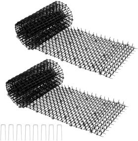 img 3 attached to 🐈 Hmyomina 16.4 Foot Cat Scat Mat with Spikes - Anti-Cat Network Mat Deterrent for Digging, Indoor & Outdoor Use - Includes 8 Garden Staples (8.2 Foot, Set of 2)