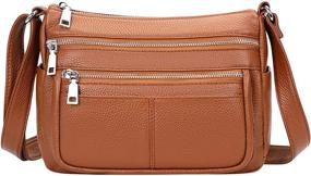 img 4 attached to 👜 Stylish and Practical Women's Crossbody Bag: OVER EARTH Soft Leather Purses and Handbags with Multi Pockets