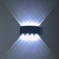 flydeer modern wall sconce lights: stylish 8w led aluminium wall lighting lamps for living room, bedroom & corridor logo