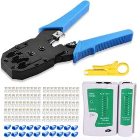 img 4 attached to 🔧 Gaobige RJ45 Crimp Tool Kit with 100pcs Connectors, Cable Tester, and More