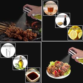 img 1 attached to 🍶 100ml Food-grade Glass Oil Spray Bottle for Cooking – Portable and Best Kitchen Gadgets for BBQ, Air Fryer