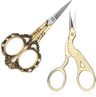 🧵 butuze embroidery scissor kit: european style stainless steel gold vintage plum blossom scissors for precise sewing, craft diy, needle work & more logo