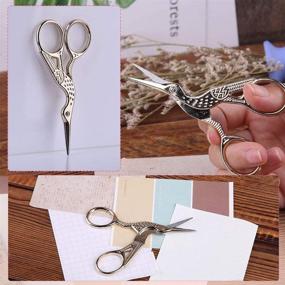 img 1 attached to 🧵 BUTUZE Embroidery Scissor Kit: European Style Stainless Steel Gold Vintage Plum Blossom Scissors for Precise Sewing, Craft DIY, Needle Work & More