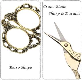 img 2 attached to 🧵 BUTUZE Embroidery Scissor Kit: European Style Stainless Steel Gold Vintage Plum Blossom Scissors for Precise Sewing, Craft DIY, Needle Work & More