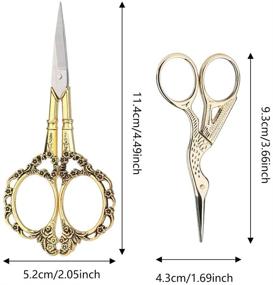 img 3 attached to 🧵 BUTUZE Embroidery Scissor Kit: European Style Stainless Steel Gold Vintage Plum Blossom Scissors for Precise Sewing, Craft DIY, Needle Work & More