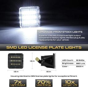 img 3 attached to 🚗 Enhance Your Vehicle's Aesthetic with VIPMOTOZ Full LED License Plate Lights: Perfect for 2016-2019 Toyota Tacoma & 2014-2019 Tundra Pickup Truck, 6000K Diamond White, 2-Pieces!