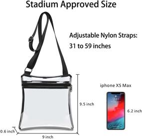 img 2 attached to Stay Stylish and Compliant with F-color Clear Purse - Stadium Approved Clear Bag for Women and Men