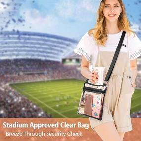 img 3 attached to Stay Stylish and Compliant with F-color Clear Purse - Stadium Approved Clear Bag for Women and Men