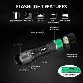 img 3 attached to 🔦 Tokeyla 5 Modes Handheld Mini LED Flashlight: High Lumens Waterproof Flashlight for Outdoor Activities with Rechargeable Batteries and Charger