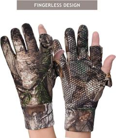 img 3 attached to 🔍 Pro Anti-Slip Camo Hunting Gloves: Full Finger/Fingerless Archery Accessories for Outdoor Hunting